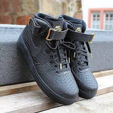 Black And Gold Air Force Ones 3komma43 On Instagram Need Some Nike Air Force 1 Mid 07 Lv8 Black Gold Nike Nike Nikesportswear Nikebasketball Black Nikes Sneaker Boots Nike Air Force