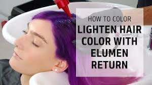 The feeling after elumen is silky, sturdy and very bouncy. How To Color Lighten Hair Color W Elumen Return Let S Play Elumen Series Goldwell Education Plus Youtube