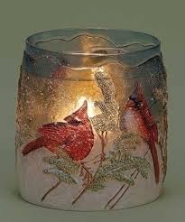 4 25 Red Cardinal Winter Scene Textured Glass Votive Christmas Candle Holder Walmart Com Walmart Com
