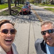 From the Better Late Than Never file .. THANK YOU to the wonderful folks in  Chardon for allowing @jaycrawfordwkyc and me to act as Grand Marshalls for  the Geauga County Maple Festival