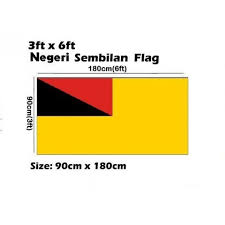 Bahagian tiga segi yang berwarna merah bermakna 7. 3ft X 6ft Bendera Negeri Sembilan Shopee Malaysia