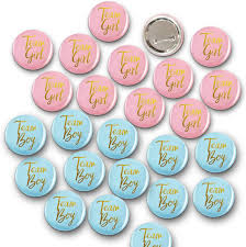 Blue and green colors are perfect to celebrate that little boy to come. Amazon Com Gender Reveal Button Pins 50 Pcs Team Boy Girl Button Pins Baby Shower Pink Blue Button Pin For Baby Shower Party Favors Gender Reveal Party Supplies Toys Games