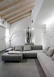 Moderno Divano Grigio Nel Vivere In Una Mansarda Moderna Idee Arredamento Soggiorno Arredamento Soggiorno Moderno Arredamento Soggiorno Grande