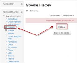 Multiple choice trivia questions on history are the subject of round 3 of our quiz. Building Quiz Moodledocs