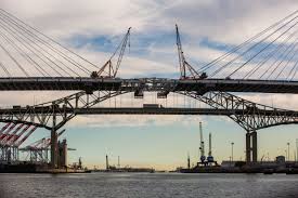 The new bridge is 205 feet above the channel, and able to accommodate larger ships—50 feet higher than the gerald desmond bridge. Gerald Desmond Bridge Replacement Project A Twitteren Once Built The New Bridge Will Be The Second Tallest Cable Stayed Bridge In The U S With The Highest Vertical Clearance Of Any Cable Stayed Bridge In The