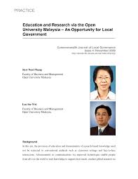 Many of these programmes are also offered by international universities, which is further proof of the oum quality. Pdf Education And Research Via The Open University Malaysia Oum An Opportunity For Local Government