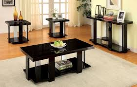 It comes with stunning beige the piece also comes with button tufted accents to enhance its vintage appeal. Lakoti I Black 3 Piece Occasional Table Set 1stopbedrooms