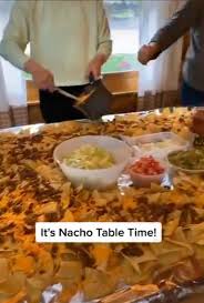 Wedding Nacho Table In 2020 Family Fun Dinner Food For A Crowd Grub Recipes