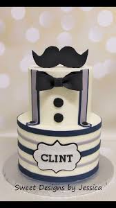 Little Man Themed Baby Shower Cake With Mustache And Suspenders Baby Shower Cake Toppers Boy Baby Shower Cakes For Boys Baby Shower Cake Topper