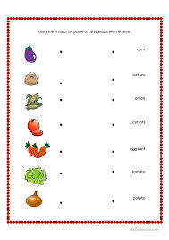 Vegetables And Fruits Match Kindergarten Worksheets Kindergarten Worksheets Printable Kindergarten Addition Worksheets