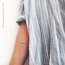 Birth Year Tattoo Designs On Leg 1996 Birth Year Temporary Tattoo Set Of 3 Small Forearm Tattoos Temporary Tattoo Small Tattoos
