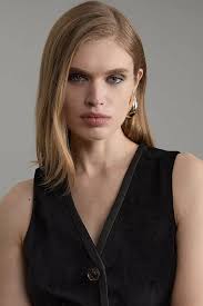 Petite Velvet Groisgrain Tailored Waist Coat Karen