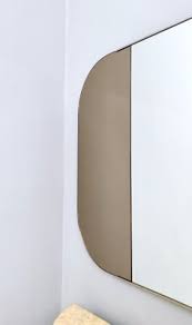 Sale ends in 1 day. Large Rectangular Wall Mirror With Two Lateral Bronze Stripes 1970s For Sale At Pamono