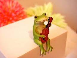 copeau ウクレレを弾くカエル かわいいカエル カエル ウクレレ