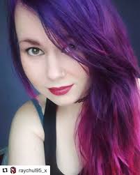 Purple Violet Red Cherry Pink Bright Hair Colour Color Coloured Colored Fire Style Curls Haircut Lilac Lavender Short Splat Hair Dye Dyed Hair Fire Ombre Hair