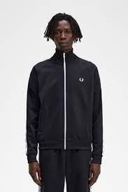 Taped Track Jacket - Black | Men's Track Jackets | Track Tops & Sports  Jackets | Fred Perry UK