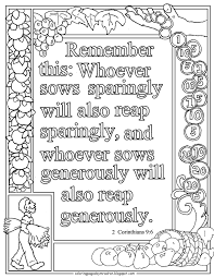 Print coloring pages by moving the cursor over an image and clicking on the printer icon in its upper right corner. Coloring Pages For Kids By Mr Adron 2 Corinthians 9 6 Print And Color Page Whoever Sows Sparingly Reaps Sparingly Bible Verse