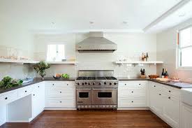 You can tell from the pic. U Shaped Kitchen With Backsplash Tiles That Do Not Go Up To The Ceiling Transitional Kitchen