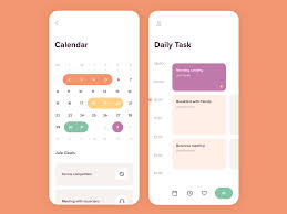 Mobile App Goal Setting Calendar Mobile App Calendar Design Calendar App
