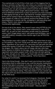 Flexispy is also a good method to spy on instagram's private messages, but, although this app offers many valuable features, most of them are only available if you buy the most expensive monthly plan. Dan Okopnyi On Twitter A Guy On Reddit Reversed Engineered Tiktok Here S What He Found On The Data It Collects On You It S Far Worse Than Just Stealing What S On Your