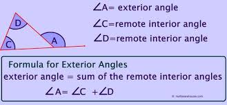 Remote Exterior And Interior Angles Of A Triangle Interior And Exterior Angles Teaching Geometry Exterior Angles