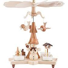 1 Stockige Pyramide Schneemann Natur 27cm Weihnachtspyramiden Pyramiden Schneemann