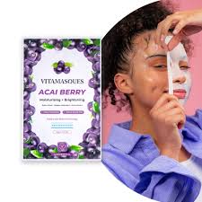 Vitamasques Acai Berry Face Sheet, Moisturizing and Brightening, One Sheet  Mask