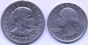 The most notable attributes to look for with this coin are the 1979 wide rim size and s blob (or filled) mint mark on proof coins. Susan B Anthony Dollar Wikipedia