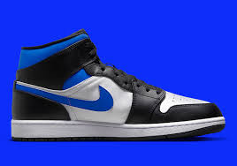 Jordan zion 1 men's • black/red/white. Air Jordan 1 Mid Black White Royal 554724 140 Sneakernews Com