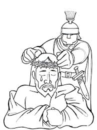 Via sacra, desenhos para colorir. Desenho De Rosto De Jesus Com A Coroa De Espinhos Para Colorir Tudodesenhos