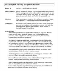 Summary organized property manager with 3+ years of experience creating a superior tenant community by upholding property through regular maintenance, addressing complaints and reducing service costs to increase budget for community events. Free 9 Property Management Job Description Samples In Ms Word Pdf