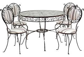 Wrought Iron Table Chairs 5 Pcs Wrought Iron Furniture Wrought Iron Table Iron Furniture