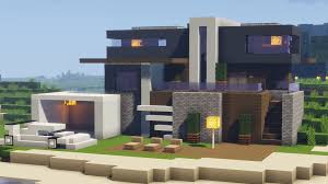 Construction D Une Maison Moderne A Minecraft Maison Zenidees En 2020 Maison Moderne Construction Maison Maison