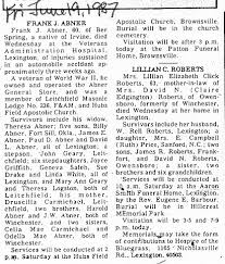 Abney Repository "F" Obituaries