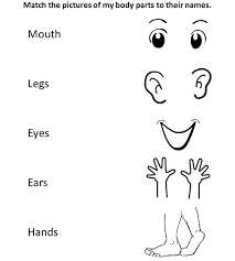 Let them listen at least twice and complete the worksheet. Environmental Science Preschool Body Parts Worksheet 2 Match The Pictures