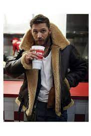 Tom Hardy Dunkirk Farrier Shearling Leather Jacket Mens Winter Fashion Tom Hardy Jacket Leather Jacket Men