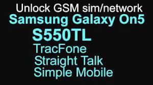 Quickly unlock a samsung galaxy on5 from tracfone to be free to use on any carrier or network with our simple digital unlocking . Unlock Gsm Samsung Galaxy On5 S550tl Tracfone Straight Talk Simple Mobile Youtube