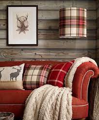 Woodsy Room In Tartan Rustic Living Room Country House Interior Country Living Room