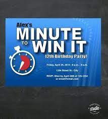 Googled minute to win it invitations and found your site. Minute To Win It Template Danielmeloinfo With Minute To Win It Inspired Birthday Party I Minute To Win It Free Invitation Templates Birthday Party Invitations