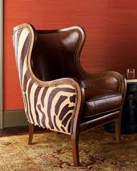 Massoud Chocolate Zebra Wing Chair Koltuklar Mobilya Ve Dekor