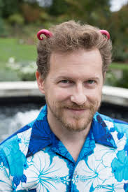 Curly Magenta Shimmery Sad Devil Horns Costume Accessory