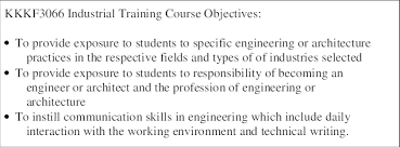 Industrial training is an integral part of the curriculum. Kkkf3066 Industrial Training Course Objectives Download Scientific Diagram