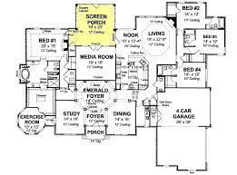 Check out these back porch decor ideas from hgtv. Traditional House Plan 4 Bedrooms 4 Bath 4121 Sq Ft Plan 11 281