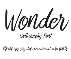 Wonder Calligraphy Font Otfttfsvgepsdxffont Svgfont Etsy In 2020 Calligraphy Fonts Free Cursive Fonts Fonts