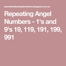 Repeating Angel Numbers 1 S And 9 S 19 119 191 199 991 Angel Numbers Angel Numbers