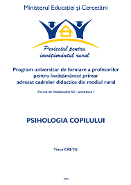 Înscrierea în învățământul primar se face în baza metodologiei specifice, aprobată de ministerul educației. Pdf Psihologia Copilului Tinca CreÅ£u Program Universitar De Formare A Profesorilor Pentru InvÄÅ£Ämantul Primar Din Mediul Rural Adresat Cadrelor Didactice Radu Stefan Academia Edu