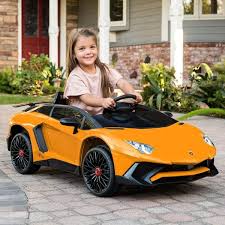 12v Kids Ride On Lamborghini Aventador Sv Sports Car Toy W Parent Control Sports Car Lamborghini Aventador New Sports Cars