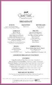 The dinner menu includes appetizers, soups, salads, entrees (many with a bavarian flair), and desserts with a children's menu also available. Daily Breakfast Menu Plus A Breakfast Buffet With An Abundance Of Choices Picture Of Grand Hotel Mackinac Island Tripadvisor