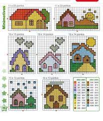 Casinhas Cross Stitch House Cross Stitch Designs Cross Stitch Cards