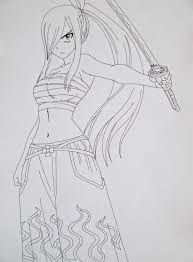 Here's the winner of the first poll erza scarlet and mirajane strauss how was it comment below. Wip 01 Line Erza Scarlet By Sakakithemastermind On Deviantart